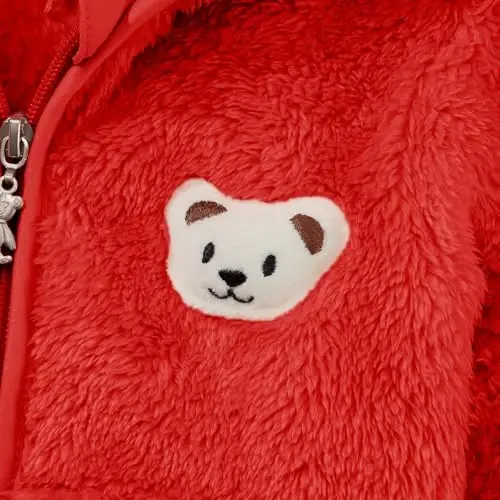 Baby Boys Girls Fleece Jackets Zip Up Hoodies Cute Bear Coats Fall Winter Fuzzy Jacket Newborn Boys Girls Outwear - 7