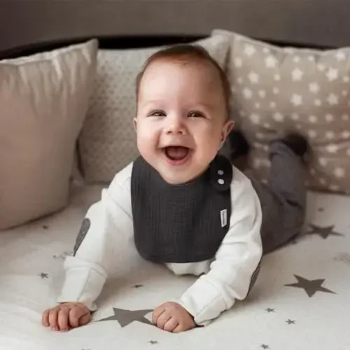 Muslin Bibs for Baby Boys Girls,Organic Muslin Baby Bib for Drooling and Teething,Soft Bandana Drool Bibs 5 Pack - 4