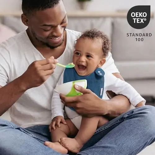 Muslin Bibs for Baby Boys Girls,Organic Muslin Baby Bib for Drooling and Teething,Soft Bandana Drool Bibs 5 Pack - MUSLIN (1)