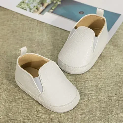 Infant Baby Boys Girls Canvas Sneaker Toddler Slip On Anti Skid Newborn First Walkers Candy Shoes for 0-18 Months - 5