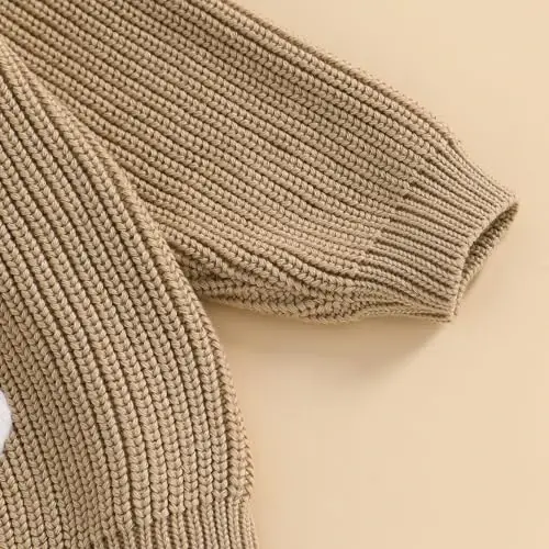 Infant Baby Boy Girl Knit Sweater Rooster Goose Embroidery Crew Neck Long Sleeve Pullover Knit Shirt Winter Clothes - 5