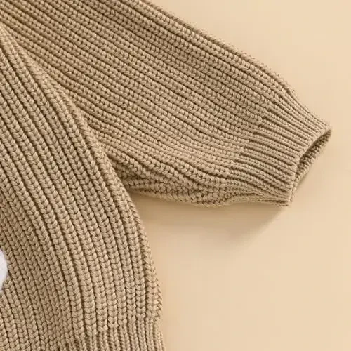 Infant Baby Boy Girl Knit Sweater Rooster Goose Embroidery Crew Neck Long Sleeve Pullover Knit Shirt Winter Clothes - 5