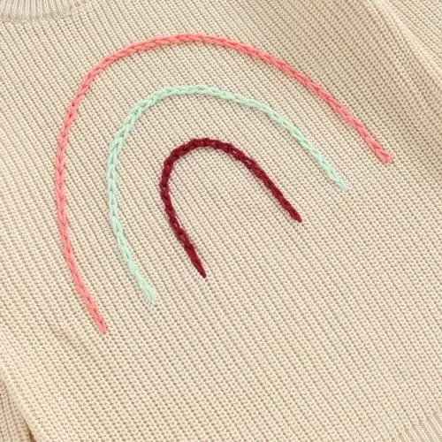 Infant Baby Boy Girl Knit Sweater Rooster Goose Embroidery Crew Neck Long Sleeve Pullover Knit Shirt Winter Clothes - 4