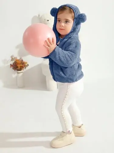 Baby Boys Girls Fleece Jackets Zip Up Hoodies Cute Bear Coats Fall Winter Fuzzy Jacket Newborn Boys Girls Outwear - 5