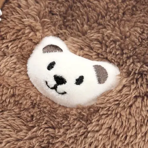 Baby Boys Girls Fleece Jackets Zip Up Hoodies Cute Bear Coats Fall Winter Fuzzy Jacket Newborn Boys Girls Outwear - 6