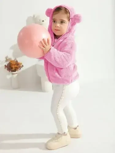 Baby Boys Girls Fleece Jackets Zip Up Hoodies Cute Bear Coats Fall Winter Fuzzy Jacket Newborn Boys Girls Outwear - 4