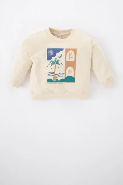 Erkek Bebek Palmiye Desenli Sweatshirt Z5627a223sp - Modazone