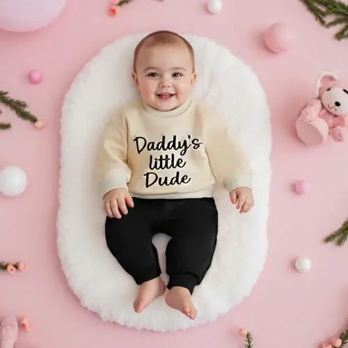 Baby Boy Fall Clothes Set Long Sleeve Letter Print Sweatshirt Pants Toddler Infant Outfits 6 12 18 24 Months 2T - 6