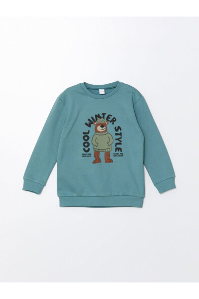 Bebek Erkek Uzun Kollu Baskılı Sweatshirt - 1