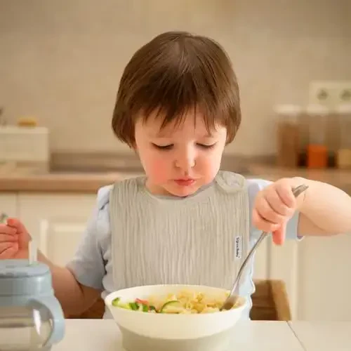 Muslin Bibs for Baby Boys Girls,Organic Muslin Baby Bib for Drooling and Teething,Soft Bandana Drool Bibs 5 Pack - 4