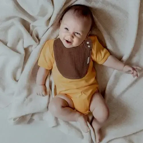 Muslin Bibs for Baby Boys Girls,Organic Muslin Baby Bib for Drooling and Teething,Soft Bandana Drool Bibs 5 Pack - 3