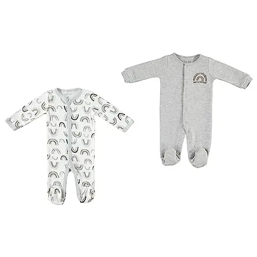 Baby Gear Boys' Baby Clothes Matching Hat and Mittens Pajama Set for Sleep and Play - 1