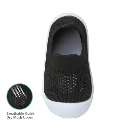 Baby First Walking Shoes Toddler Infant Boys Girls Baby Sneakers Breathable Non-Slip Indoor Floor Baby Sock Slipper with Soft Sole Cotton Mesh - 4