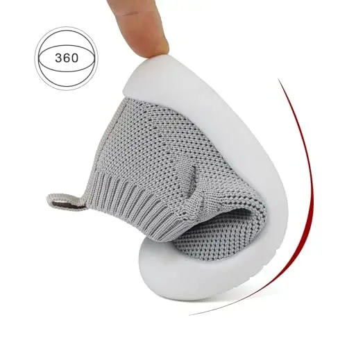 Baby First Walking Shoes Toddler Infant Boys Girls Baby Sneakers Breathable Non-Slip Indoor Floor Baby Sock Slipper with Soft Sole Cotton Mesh - 6