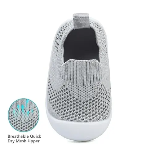 Baby First Walking Shoes Toddler Infant Boys Girls Baby Sneakers Breathable Non-Slip Indoor Floor Baby Sock Slipper with Soft Sole Cotton Mesh - 4