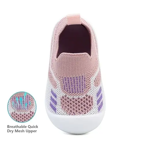 Baby First Walking Shoes Toddler Infant Boys Girls Baby Sneakers Breathable Non-Slip Indoor Floor Baby Sock Slipper with Soft Sole Cotton Mesh - 4