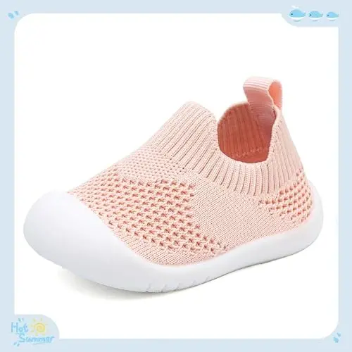 Baby First Walking Shoes Toddler Infant Boys Girls Baby Sneakers Breathable Non-Slip Indoor Floor Baby Sock Slipper with Soft Sole Cotton Mesh - 2