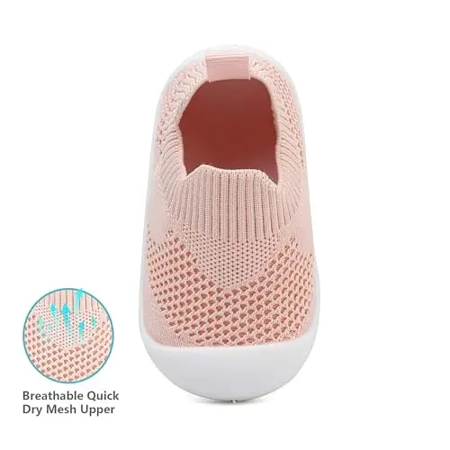 Baby First Walking Shoes Toddler Infant Boys Girls Baby Sneakers Breathable Non-Slip Indoor Floor Baby Sock Slipper with Soft Sole Cotton Mesh - 4