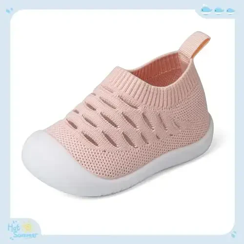 Baby First Walking Shoes Toddler Infant Boys Girls Baby Sneakers Breathable Non-Slip Indoor Floor Baby Sock Slipper with Soft Sole Cotton Mesh - Modazone (1)