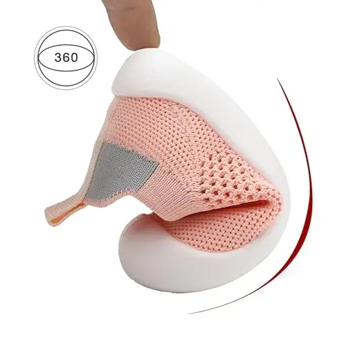 Baby First Walking Shoes Toddler Infant Boys Girls Baby Sneakers Breathable Non-Slip Indoor Floor Baby Sock Slipper with Soft Sole Cotton Mesh - 6