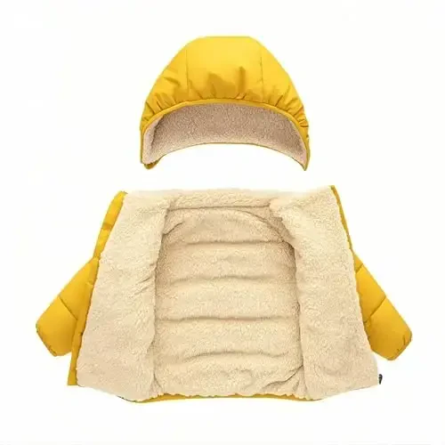 Toddler Baby Hooded Down Jacket Boys Girls Kids Thicken Warm Winter Coat Outerwear 1-7t - 3