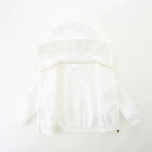 Baby Hoodie Sherpa Lined Zip up Light Fleece Jacket Solid Bear Coat Fall Winter 3-24 M - BIBIMOM (1)