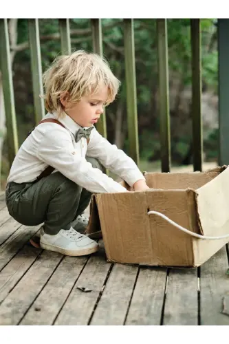 Bebek Keten 4 Parça Salopet Seti-HAKİ - RG KIDSSTORE (1)