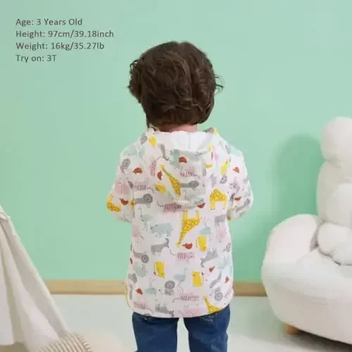 Toddler Winter Coat, Baby Girl Autumn Jacket, Baby Boy Hoodies Outerwear, Comfortable Soft Winter Autumn Kids Warm Clothes - 6