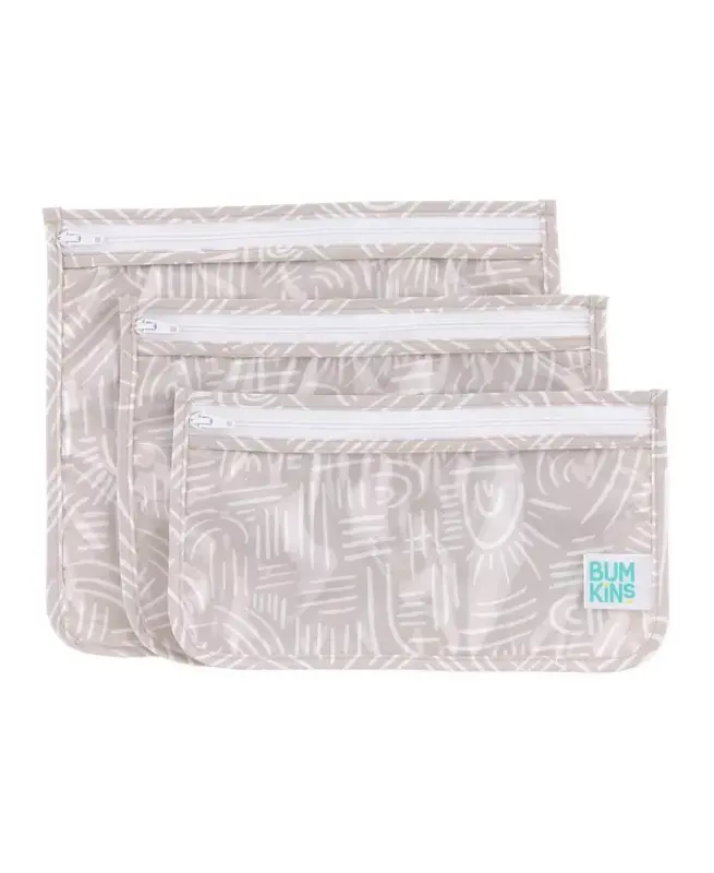 Baby Girls Printed Travel Water Resistant Bag, Pack of 3-Wander - 1