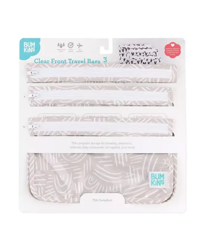 Baby Girls Printed Travel Water Resistant Bag, Pack of 3-Wander - 2