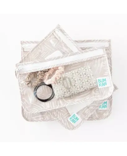 Baby Girls Printed Travel Water Resistant Bag, Pack of 3-Wander - 4