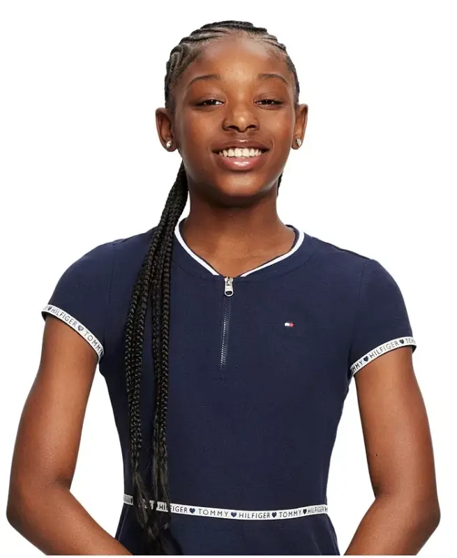 Toddler Girls Quarter Zip Dress - 3