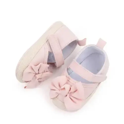 Baby Girls Mary Jane Flats Shoes with Non-Slip Soft Sole Toddler First Walkers Newborn Princess Dress Shoes - 3
