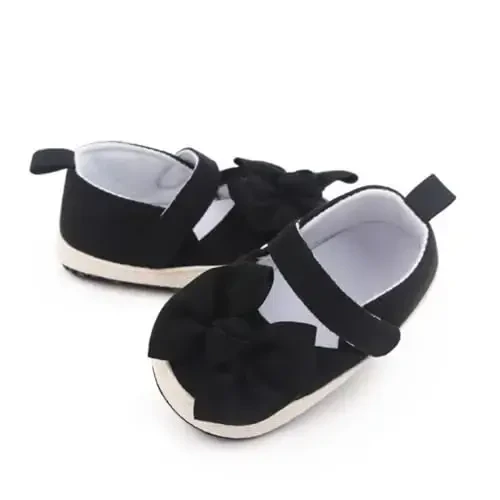 Baby Girls Mary Jane Flats Shoes with Non-Slip Soft Sole Toddler First Walkers Newborn Princess Dress Shoes - 3