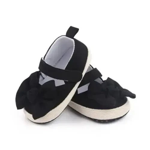 Baby Girls Mary Jane Flats Shoes with Non-Slip Soft Sole Toddler First Walkers Newborn Princess Dress Shoes - 5