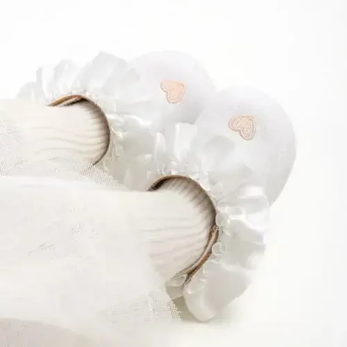 Baby Girls Mary Jane Flats Anti-Slip Rubber Sole Bow Toddler Princess Dress Shoes - 3