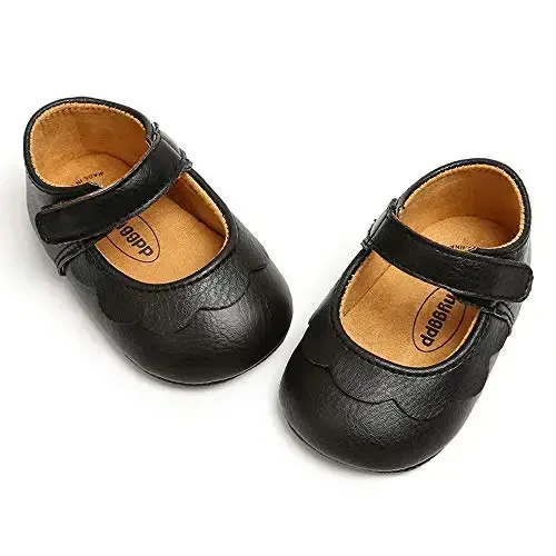 Baby Girls Mary Jane Flats Anti-Slip Rubber Sole Bow Toddler Princess Dress Shoes 