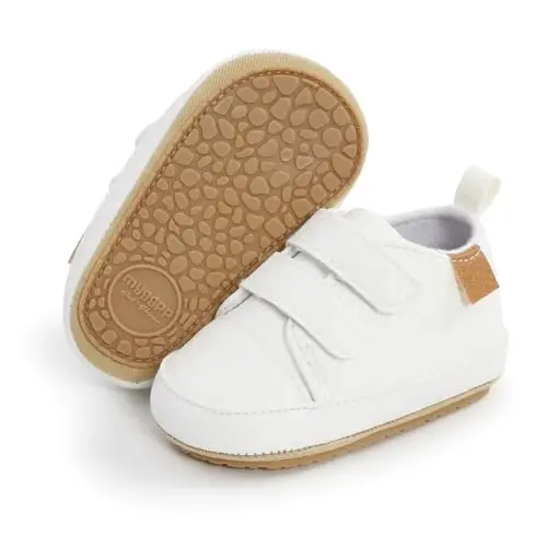Baby Girls Boys Shoes Soft Anti-Slip Sole Newborn First Walkers High Top Canvas Denim Unisex Infant Sneaker - 1