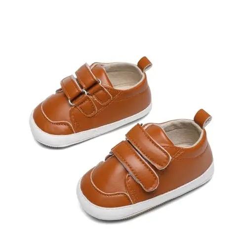 Baby Girls Boys Shoes Soft Anti-Slip Sole Newborn First Walkers High Top Canvas Denim Unisex Infant Sneaker - 1