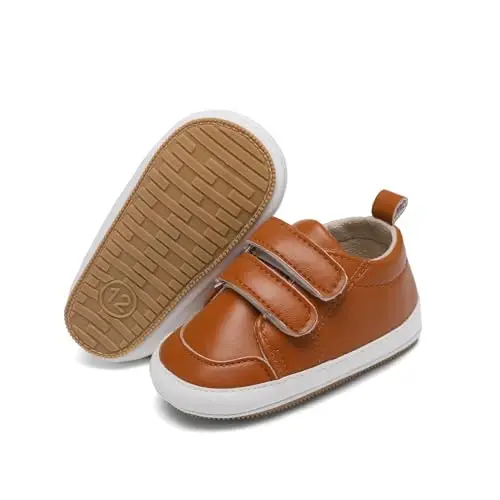 Baby Girls Boys Shoes Soft Anti-Slip Sole Newborn First Walkers High Top Canvas Denim Unisex Infant Sneaker - BABY (1)