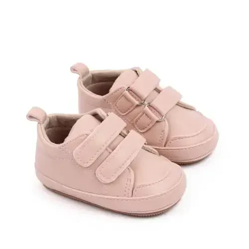 Baby Girls Boys Shoes Soft Anti-Slip Sole Newborn First Walkers High Top Canvas Denim Unisex Infant Sneaker - 3