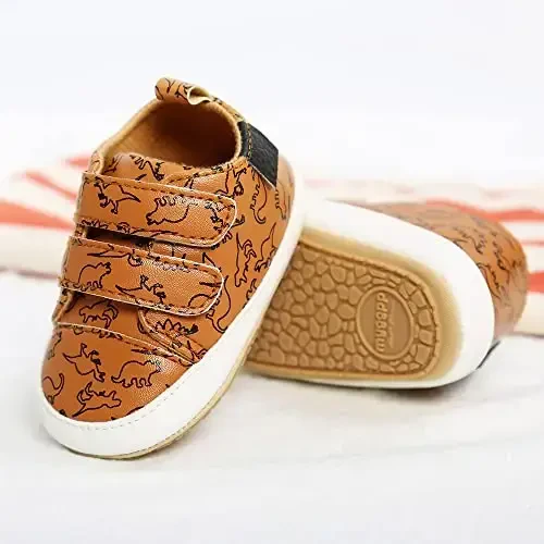 Baby Girls Boys Shoes Soft Anti-Slip Sole Newborn First Walkers High Top Canvas Denim Unisex Infant Sneaker - 3