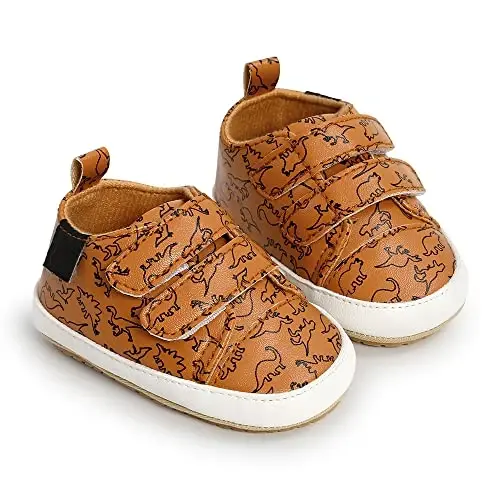 Baby Girls Boys Shoes Soft Anti-Slip Sole Newborn First Walkers High Top Canvas Denim Unisex Infant Sneaker - 4