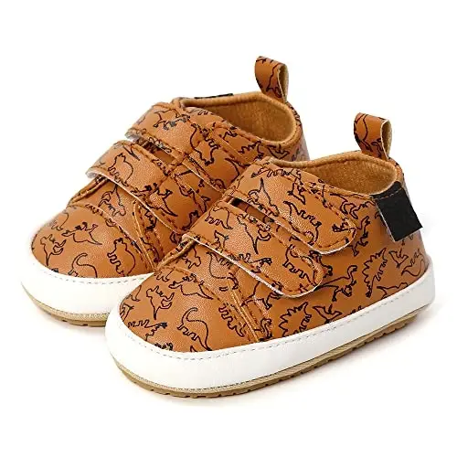Baby Girls Boys Shoes Soft Anti-Slip Sole Newborn First Walkers High Top Canvas Denim Unisex Infant Sneaker - 5