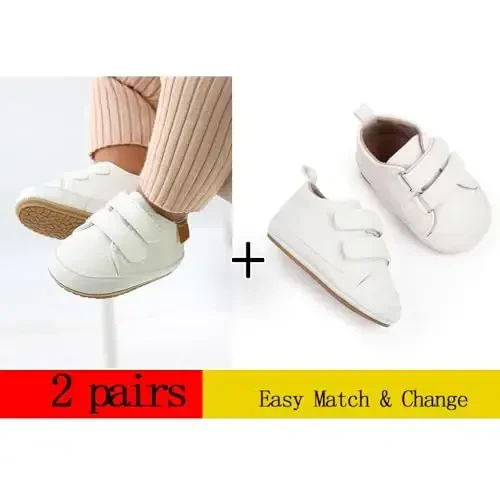 Baby Girls Boys Shoes Soft Anti-Slip Sole Newborn First Walkers High Top Canvas Denim Unisex Infant Sneaker - 3