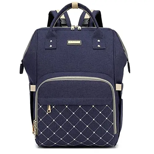 Diaper Bag Backpack, Diaper Bags for Baby Girls Boys, Baby Bags for Moms Dads, Nappy Changing Bag with Insulated Pockets,Multi-functional Waterproof Backpack with Stroller straps-Blue - 1