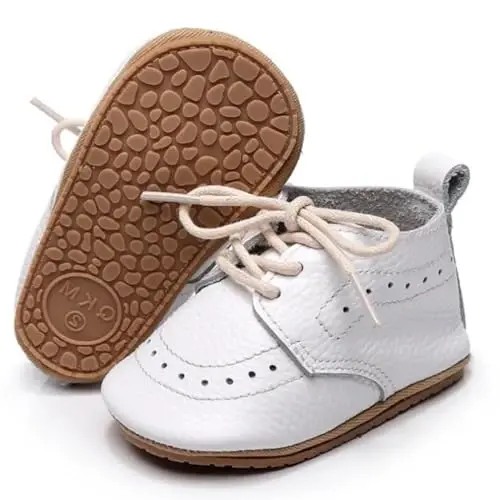Greceen Infant Baby Boys Girls Leather Loafers Comfort Oxford Dress Wedding Shoes First Walker Outdoor Shoes Crib Shoes - 1