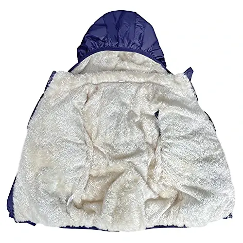 Baby Girls Boys' Winter Fleece Jackets With Hooded Toddler Cotton Dress Warm Lined Coat Outer Clothing - 3