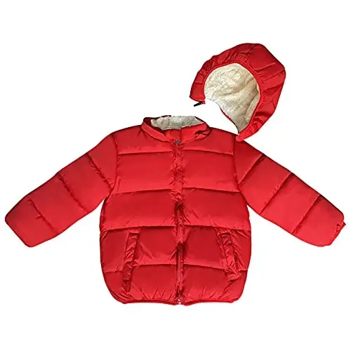 Baby Girls Boys' Winter Fleece Jackets With Hooded Toddler Cotton Dress Warm Lined Coat Outer Clothing - BABY (1)