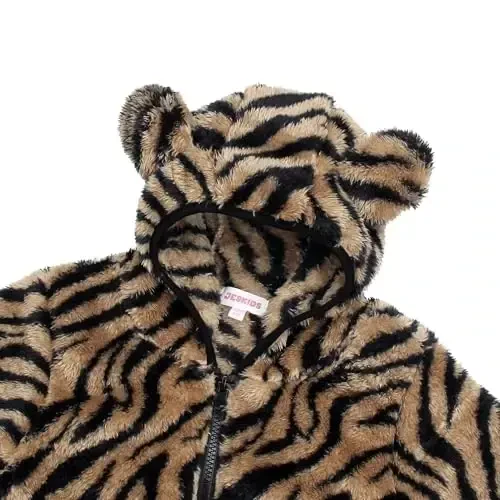 Toddler Girls Boys Fleece Hoody Jacket Zip Up Teddy Coat Warm Winter Outwear - 3